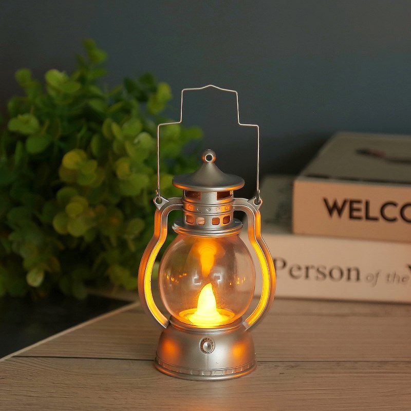 Vintage LED Small Oil Lamp Decorative Candle Light