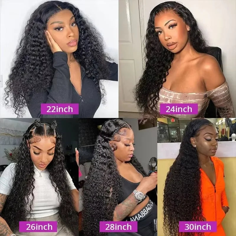 Burmese Curly Deep Wave Human Hair Bundles With 13X4 Frontal Closure Bundle Deals 100% Raw Human Hair Weaving Curly Hair Bundle