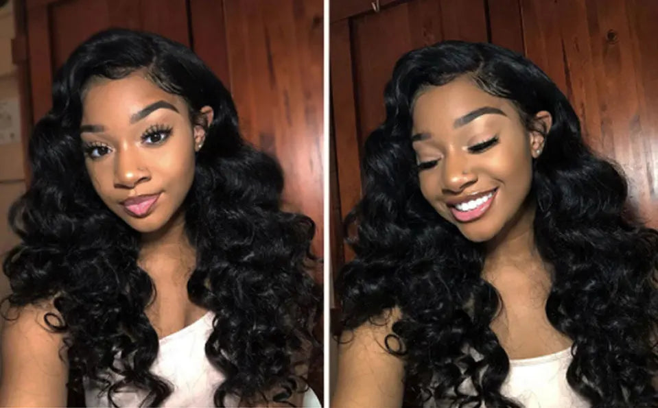 Mongolian Loose Deep Wave Bundles With Frontal Virgin 100% Human Hair 3/4Bundles And HD Lace Closure 4X4 Loose Raw Hair tissage