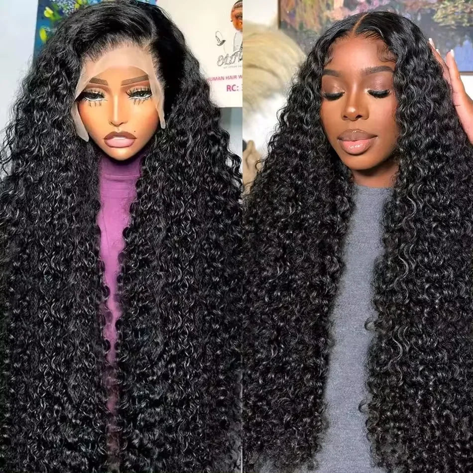Burmese Curly Deep Wave Human Hair Bundles With 13X4 Frontal Closure Bundle Deals 100% Raw Human Hair Weaving Curly Hair Bundle