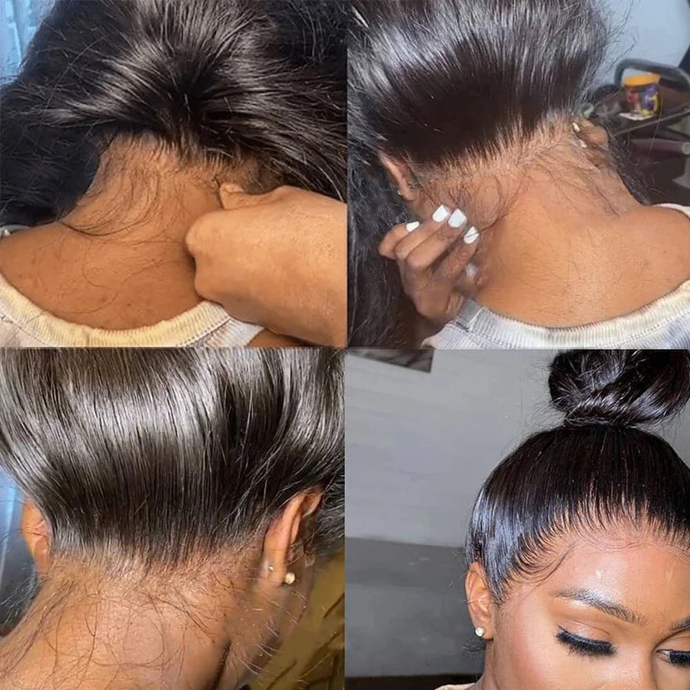 250 Density Real HD 360 Full Lace Invisible Strap Snug Fit Wig Glueless Frontal Wig 30 Inch straight Lace Front Wig Human Hair