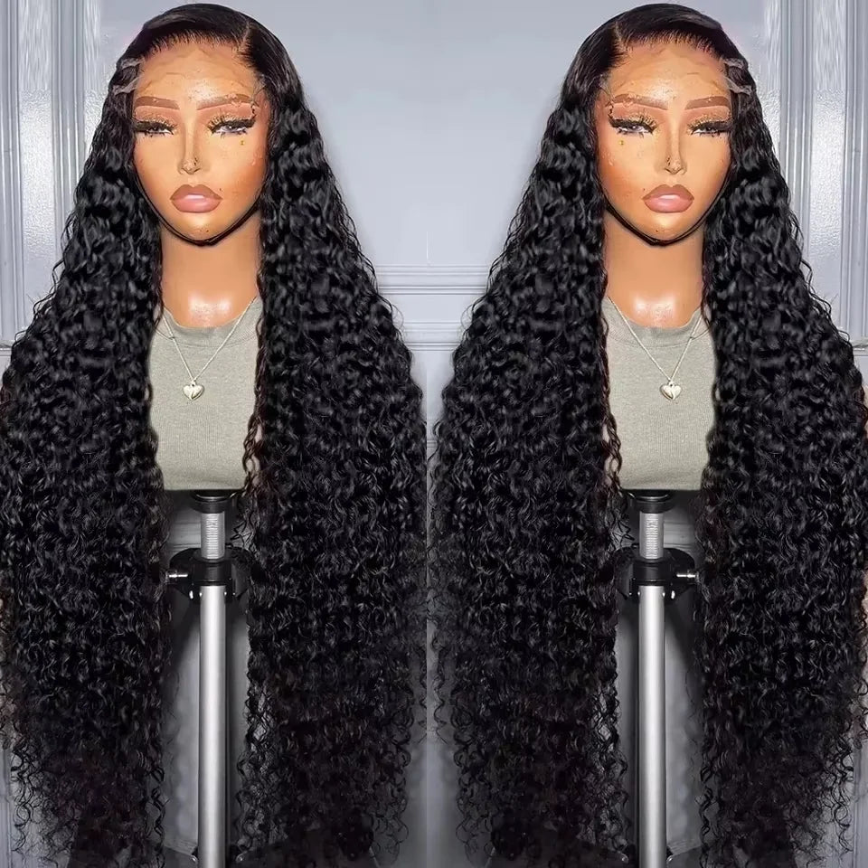 Burmese Curly Deep Wave Human Hair Bundles With 13X4 Frontal Closure Bundle Deals 100% Raw Human Hair Weaving Curly Hair Bundle