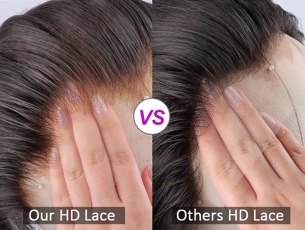 Invisible Strap 360 Full Hd Lace  Wig Body Wave Human Hair Wig 30 Inch Lace Front Wig  Drawstring 360 Frontal Wig