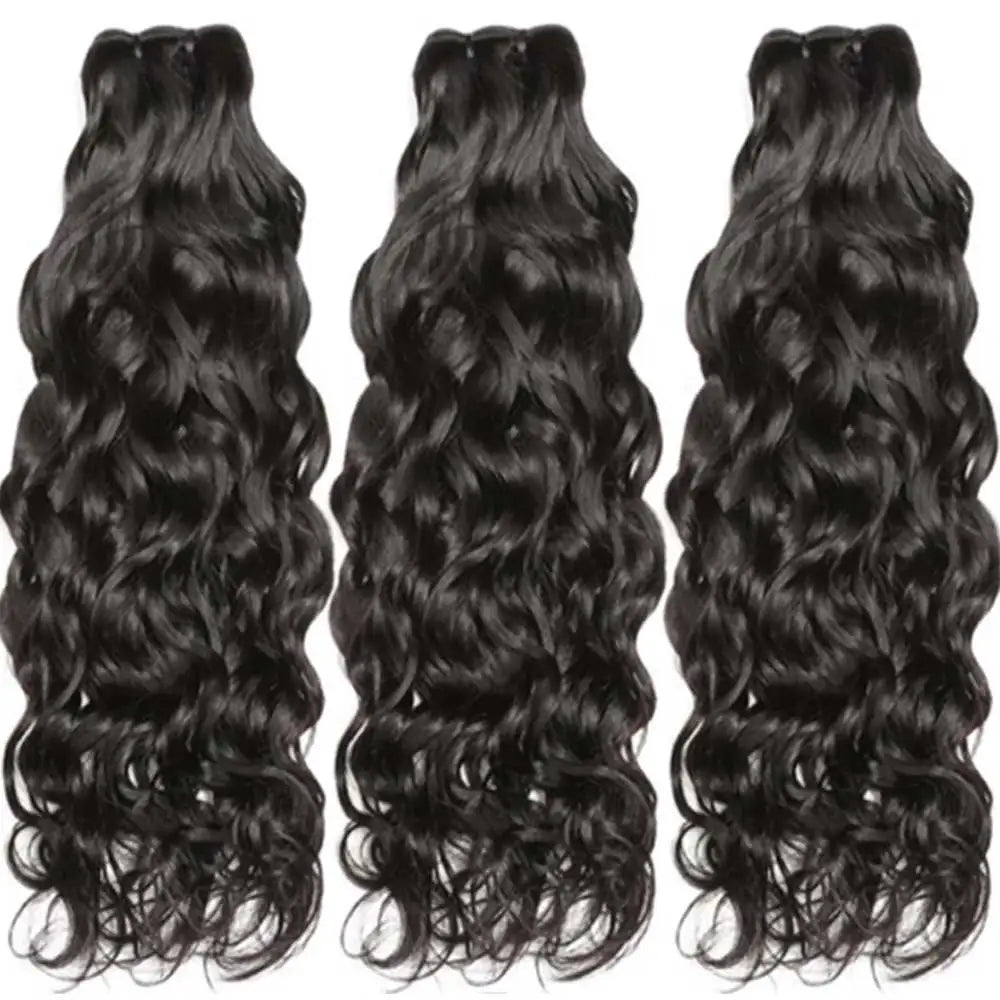 Water  Wave Human Hair Bundles Curly Hair Brazilian Weaving 28 30 32 Inch Natural Human Hair Remy Loose Deep Wave Hair Bundles