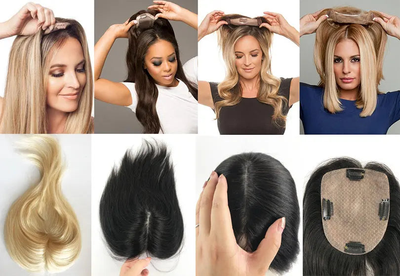 6x6 inch Injected Silk Skin Base Human Hair Women Topper Virgin European Hair Toupee Clips In Hairpiece Natural Scalp Top