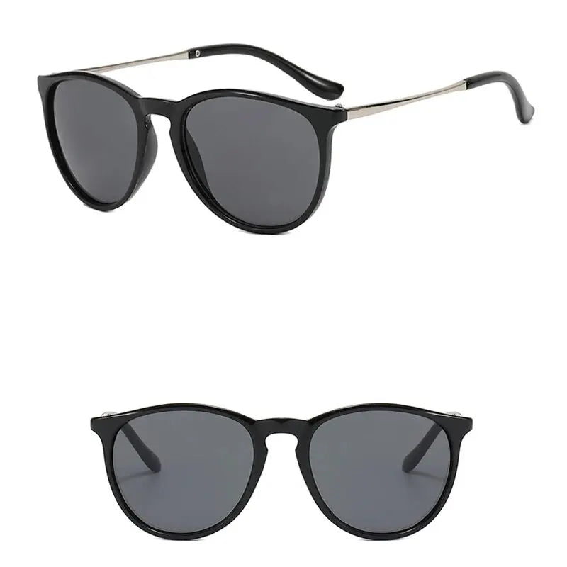 Trendy Sunglasses Fashion Women Sun Glasses Metal round Cat Eye Eyewears Men Leisure Shopping Luxury Eyeglasses for Party Travel