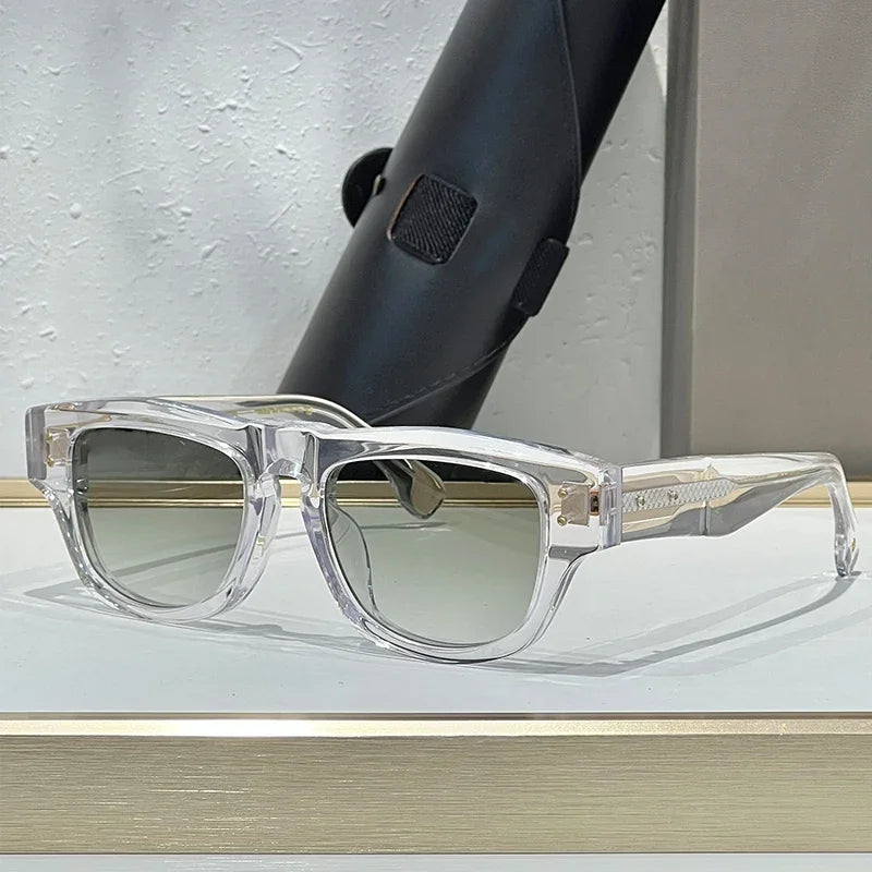 Ins Thick Acetate LIMITED EDITION Square Sunglasses Designer Handmade Japan Fashion Style Classical Uv400 Eyeglasses