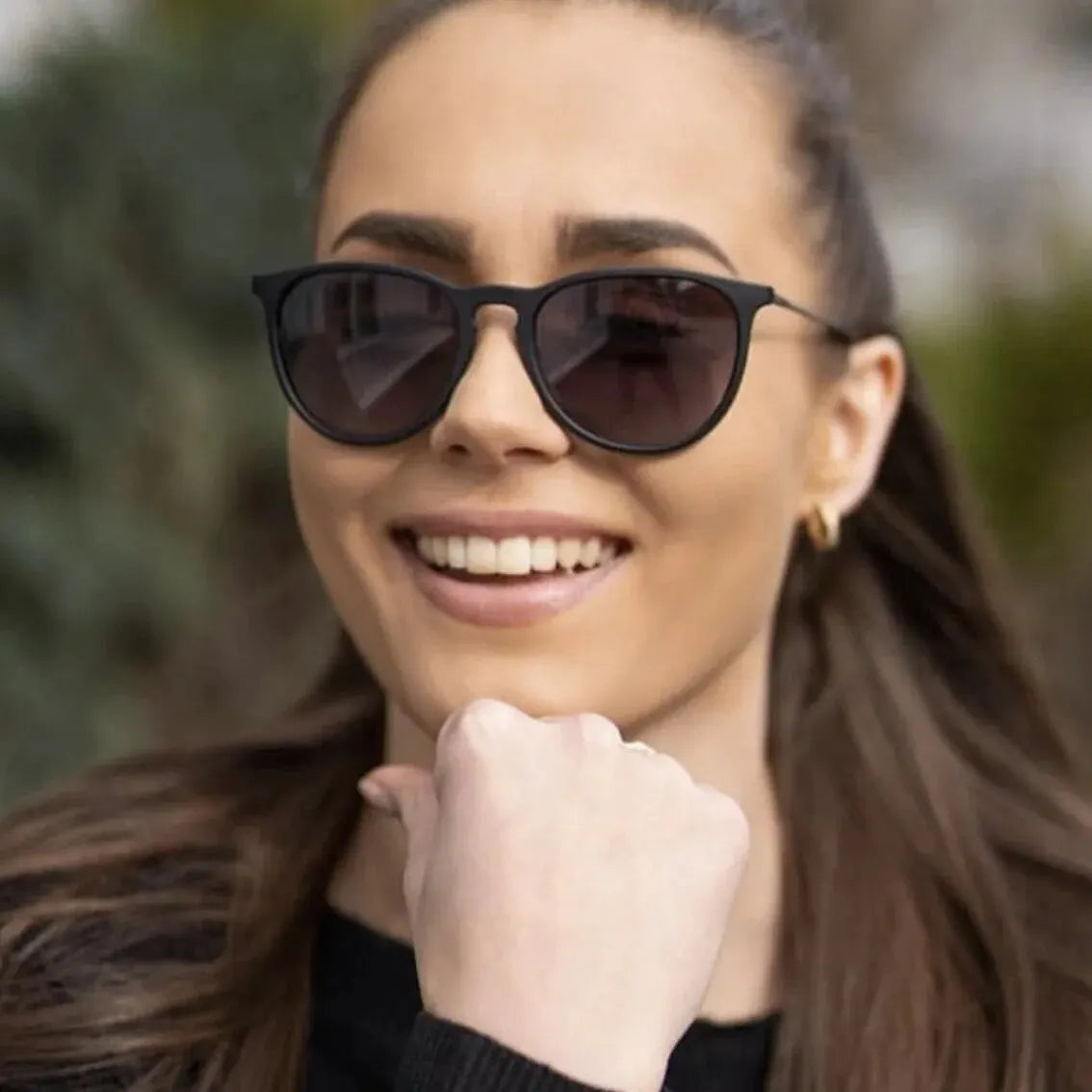 Trendy Sunglasses Fashion Women Sun Glasses Metal round Cat Eye Eyewears Men Leisure Shopping Luxury Eyeglasses for Party Travel