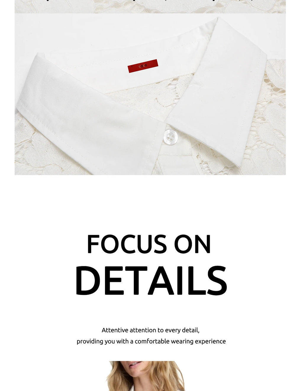 CHCH Shirt Fashion Women Blusas Mujer Office Lady Elegant Blouse Spring Hollow Out Lace V Neck Button Female Clothing
