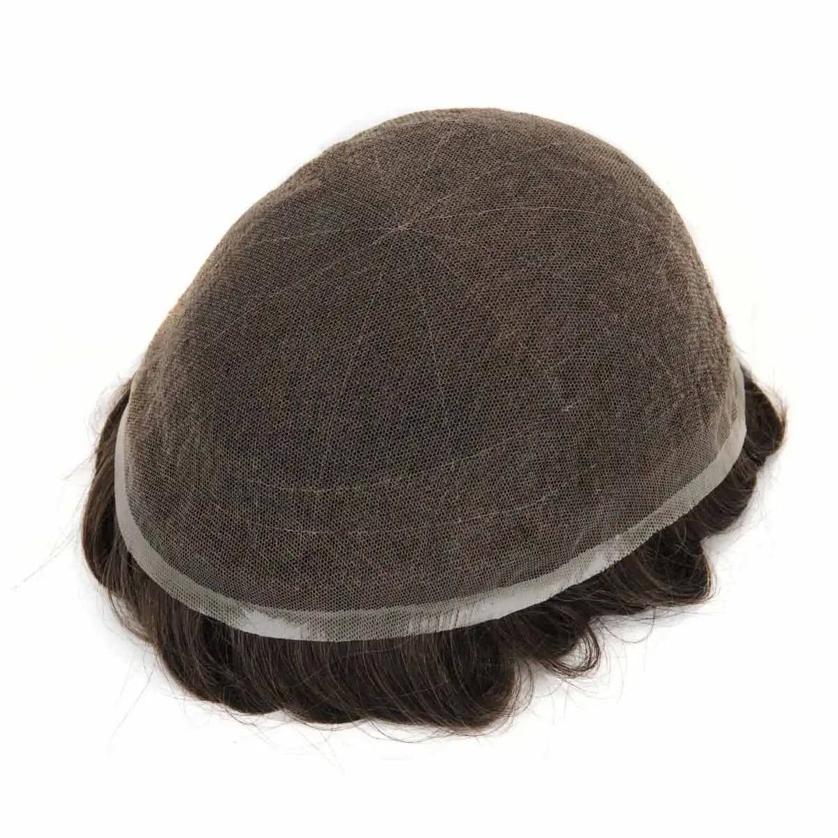 Topunique Full Swiss Lace 90% Light to Medium Light Men Toupee Capillary Prothesis Hair Piece For Men Hair Replacement System