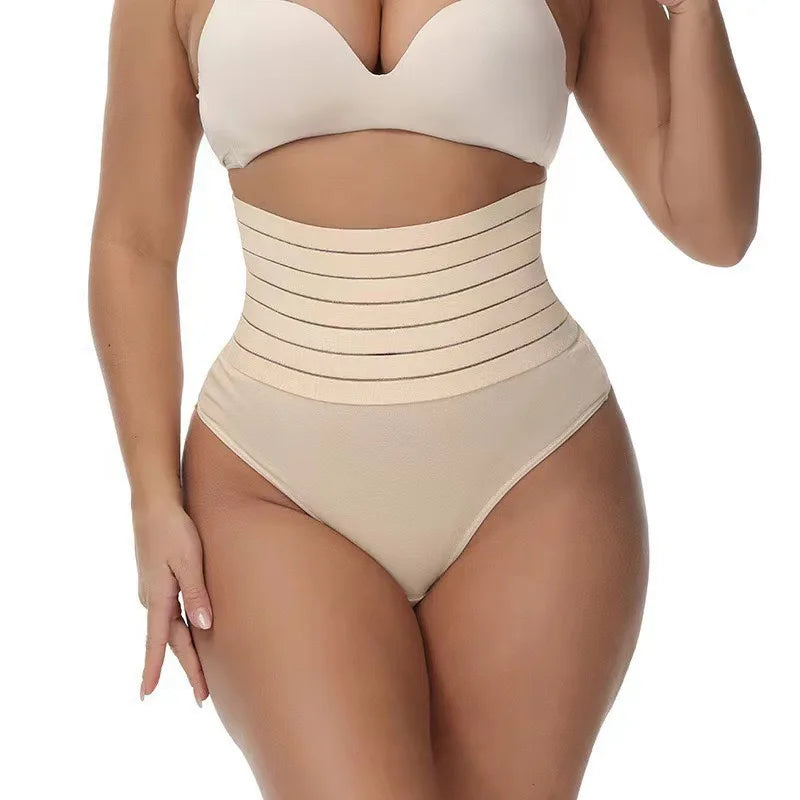 2Pcs High Waist Butt Lifter Women Thong Shaper Tummy Control Panties Shaping Underwear Waist Trainer Pulling Briefs Shapewear
