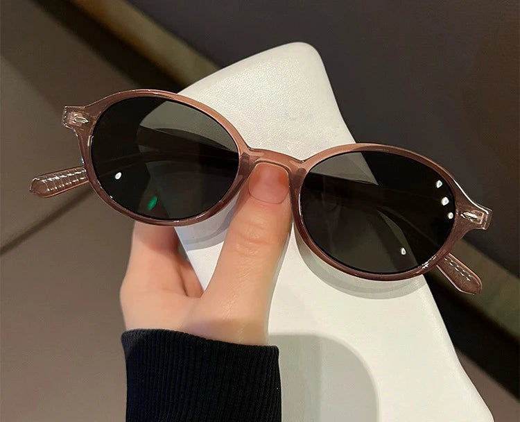 New Vintage Oval Sunglasses Women Men Luxury Brand Small Rectangle Sun Glasses Female Small Ellipse Eyewear Oculos De Sol