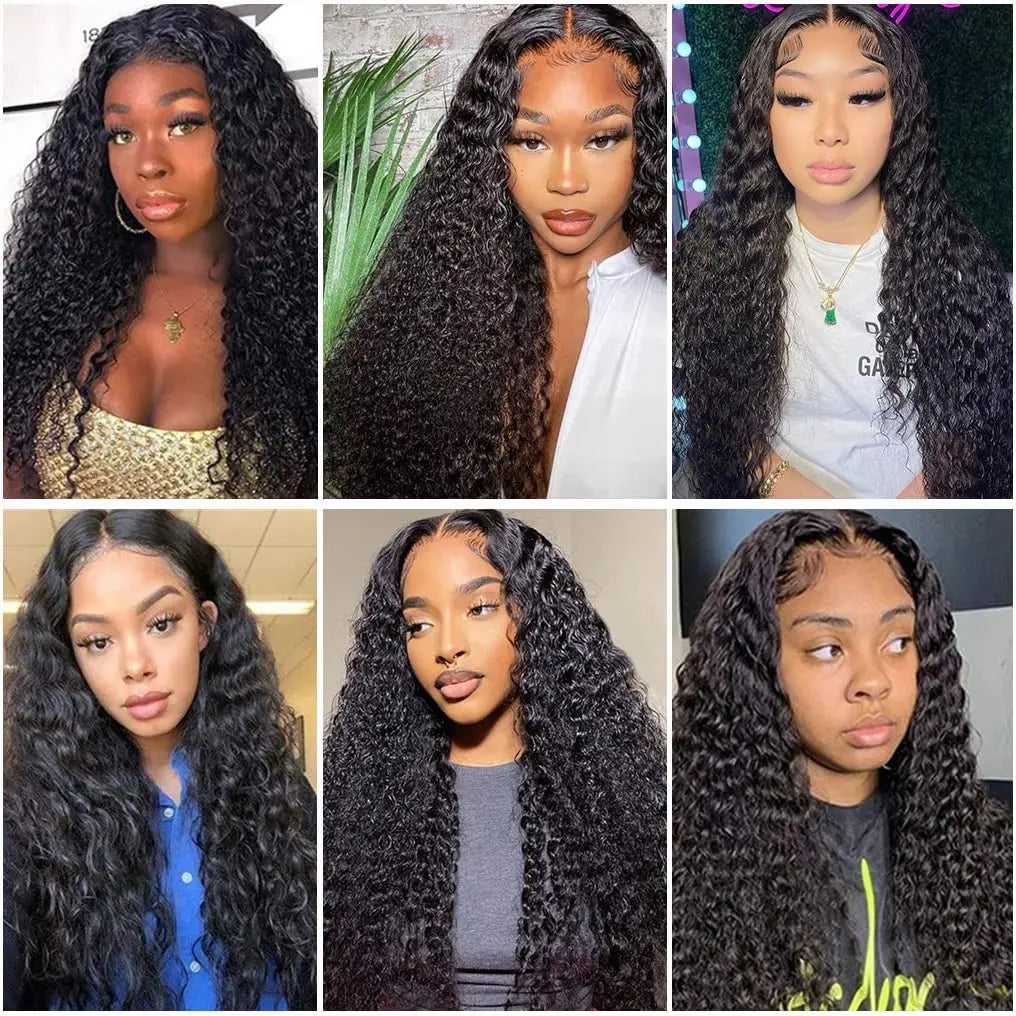 Malaysian Water Wave Bundles With Closure Wet and Wavy Curly Human Hair Bundles With Frontal Closure Remy Hair Weave Extensions
