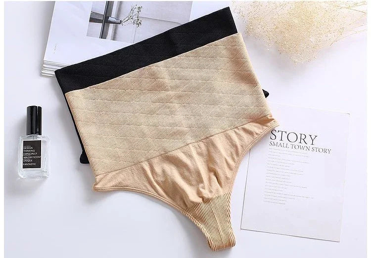 Women High Waist Tummy Control Panties Sexy Thong Panty Shapewear Belly Slimming Underwear Butt Lift Cincher Briefs Body Shaper