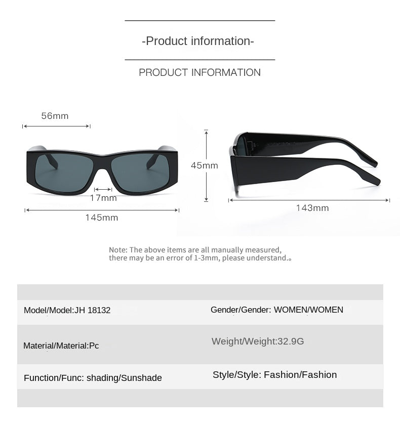 Brand Fashion Sunglasses New Small Frame Square Sun Glasses INS Trendy Retro Rectangle Women Men Outdoor Travel Gafas De Sol
