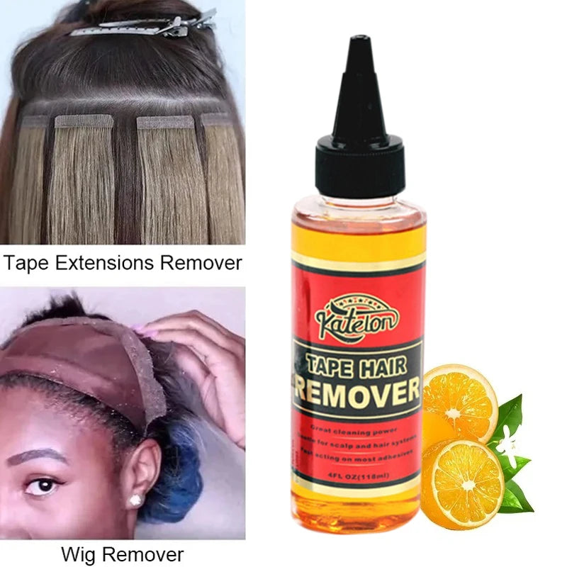 118Ml Tape Hair Remover Solvent Large Bottle Wig Glue Remover For Scalp Hair Systems Gentle Remover For Salon Fit Most Adhesives