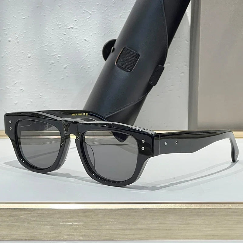 Ins Thick Acetate LIMITED EDITION Square Sunglasses Designer Handmade Japan Fashion Style Classical Uv400 Eyeglasses
