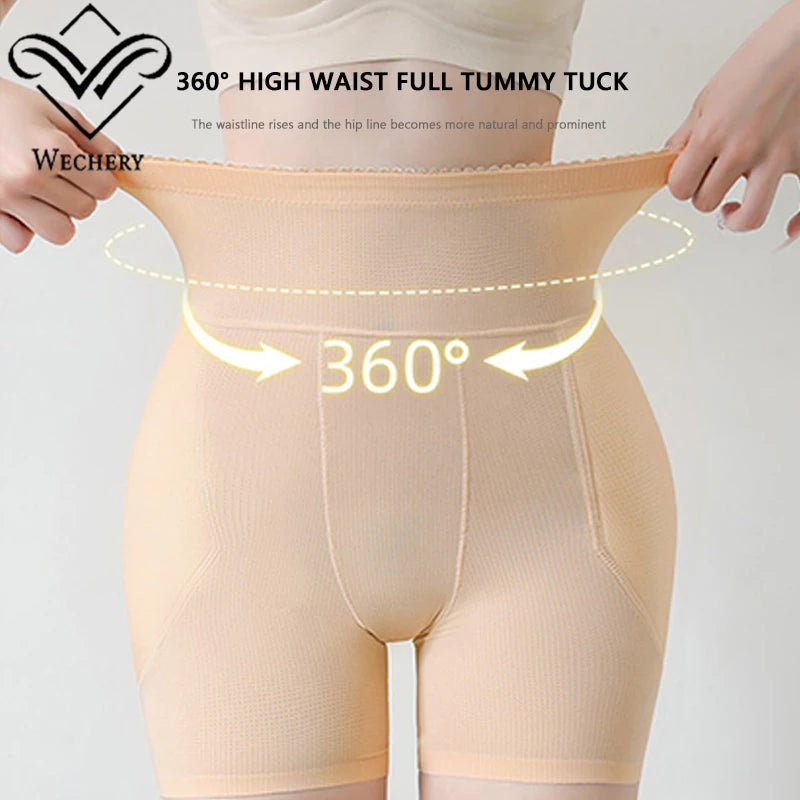 Wechery Underwear Women Fake Asses  Tummy Control Butt Lifte Breathable Hip Pads Panties Buttocks Enhancer Body Shapewear