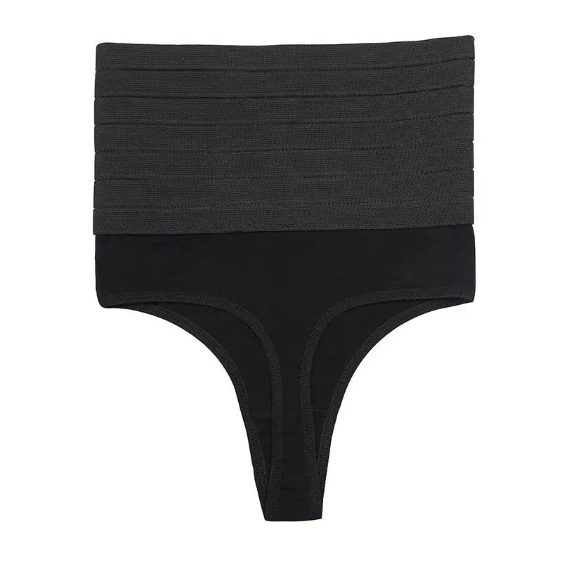 2Pcs High Waist Butt Lifter Women Thong Shaper Tummy Control Panties Shaping Underwear Waist Trainer Pulling Briefs Shapewear