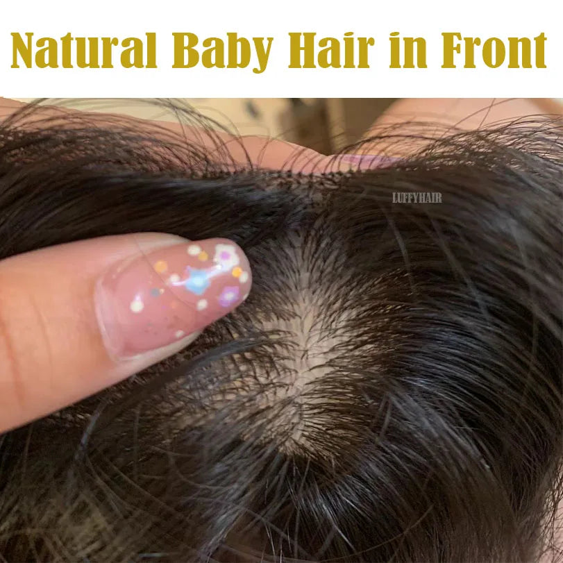 6x6 inch Injected Silk Skin Base Human Hair Women Topper Virgin European Hair Toupee Clips In Hairpiece Natural Scalp Top