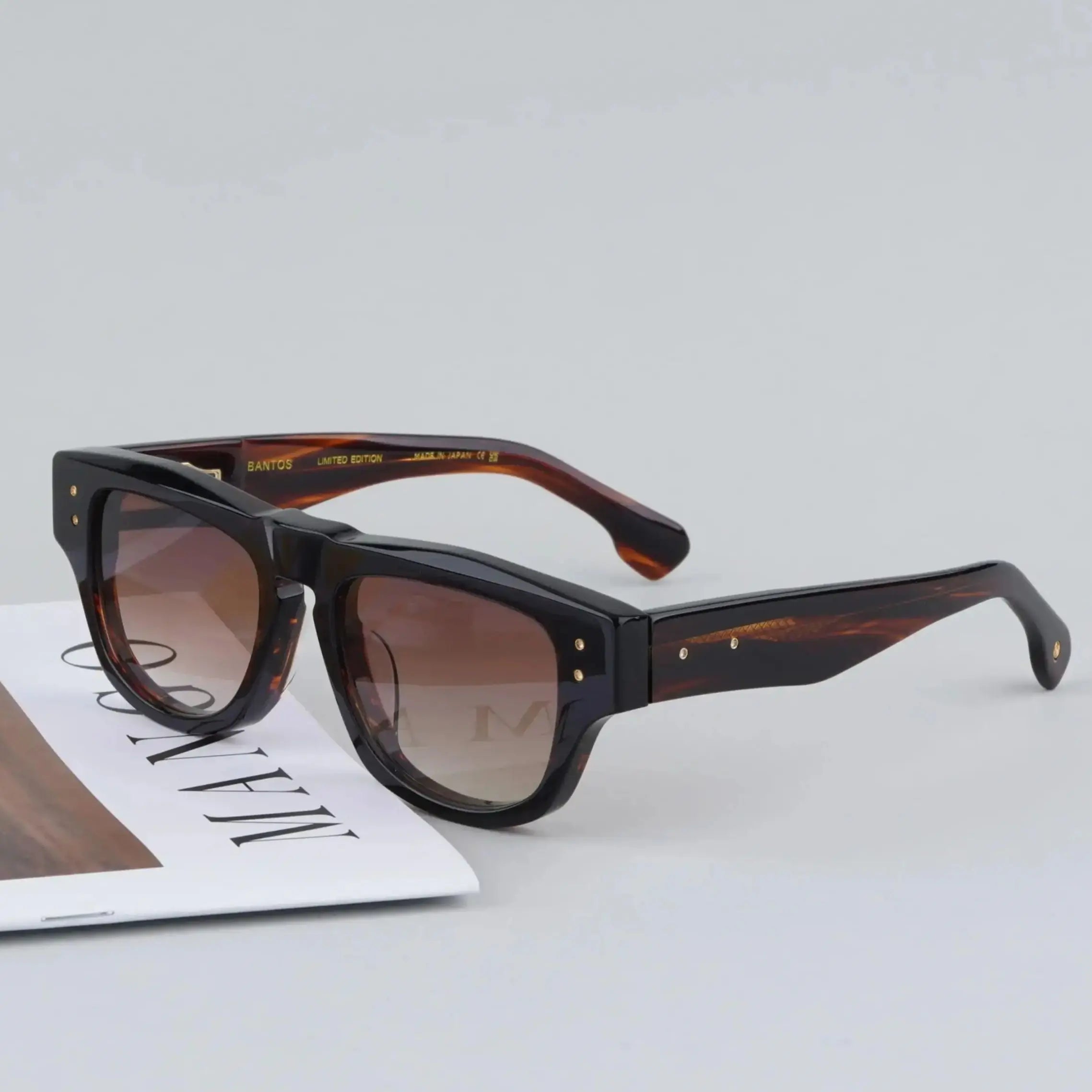 Ins Thick Acetate LIMITED EDITION Square Sunglasses Designer Handmade Japan Fashion Style Classical Uv400 Eyeglasses