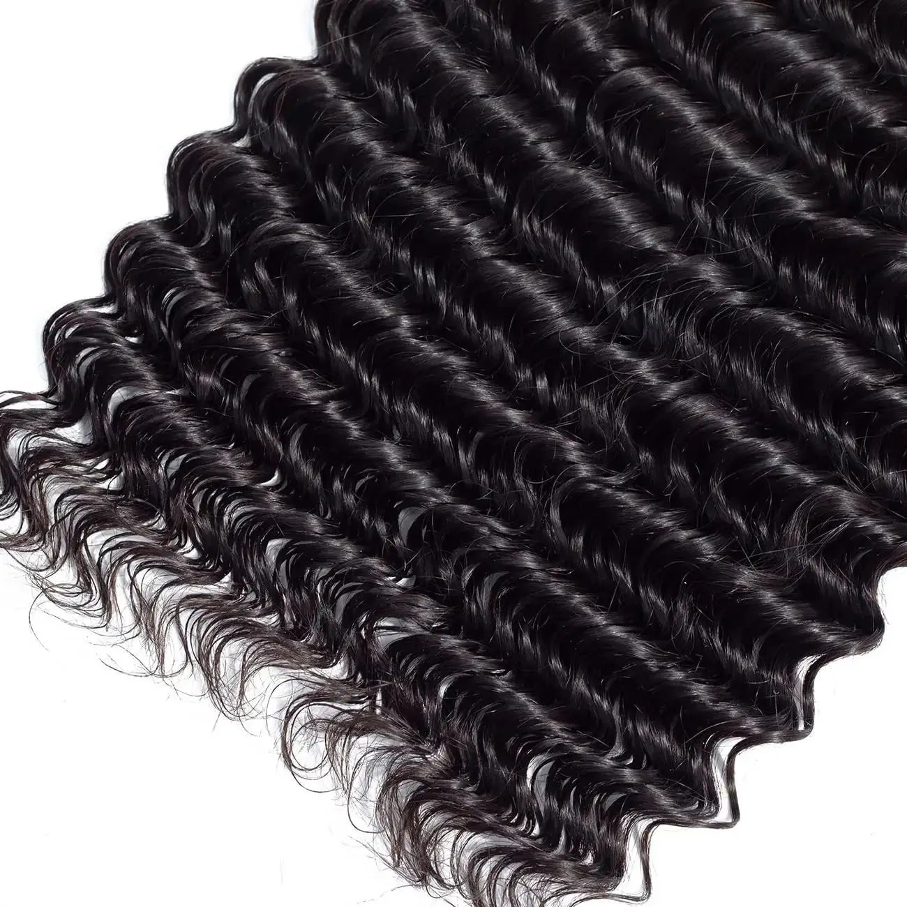 Burmese Curly Deep Wave Human Hair Bundles With 13X4 Frontal Closure Bundle Deals 100% Raw Human Hair Weaving Curly Hair Bundle