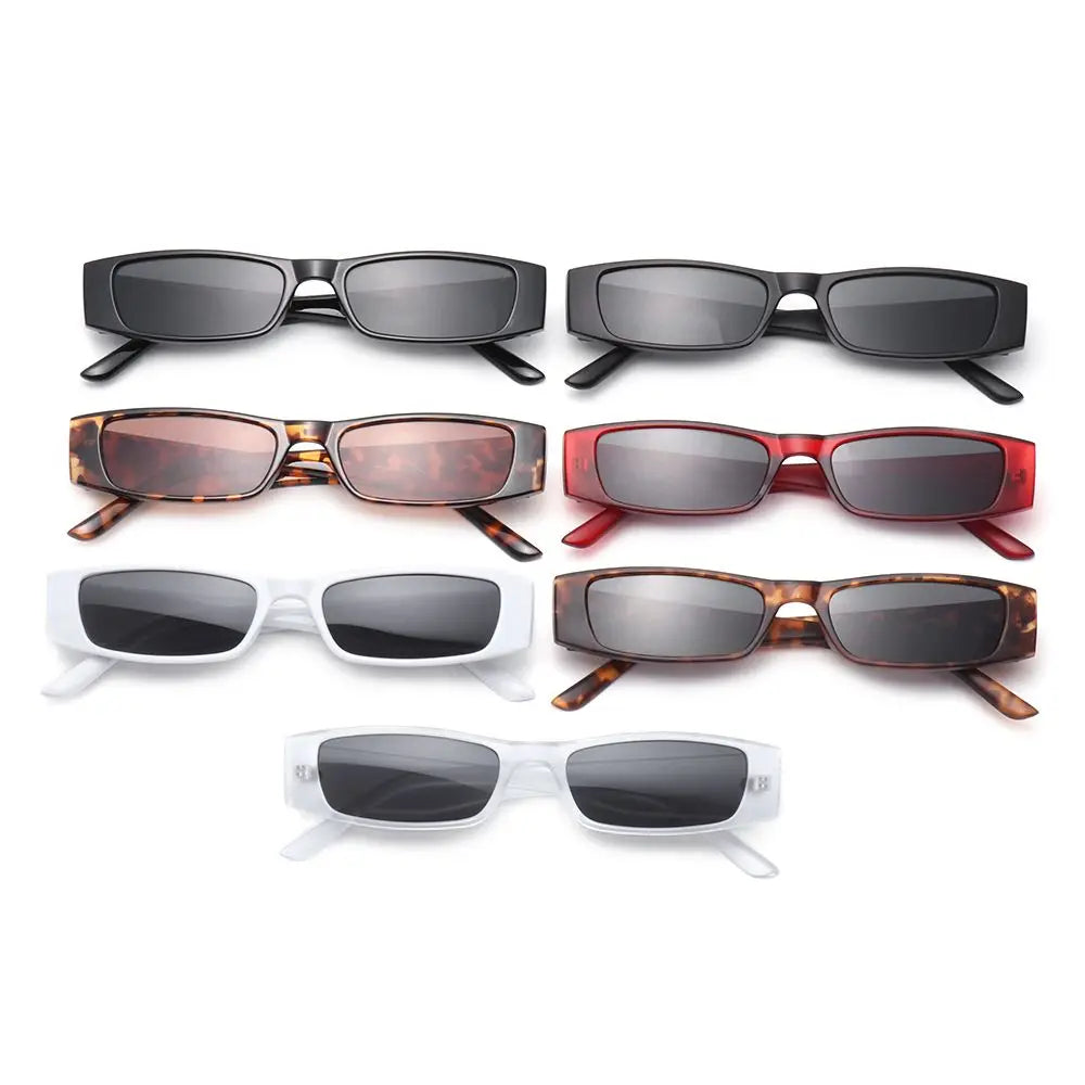 Retro Small Frame Sun Glasses Small Rectangle Sunglasses Vintage Square Narrow Sunglasses Trending Eyewear UV400