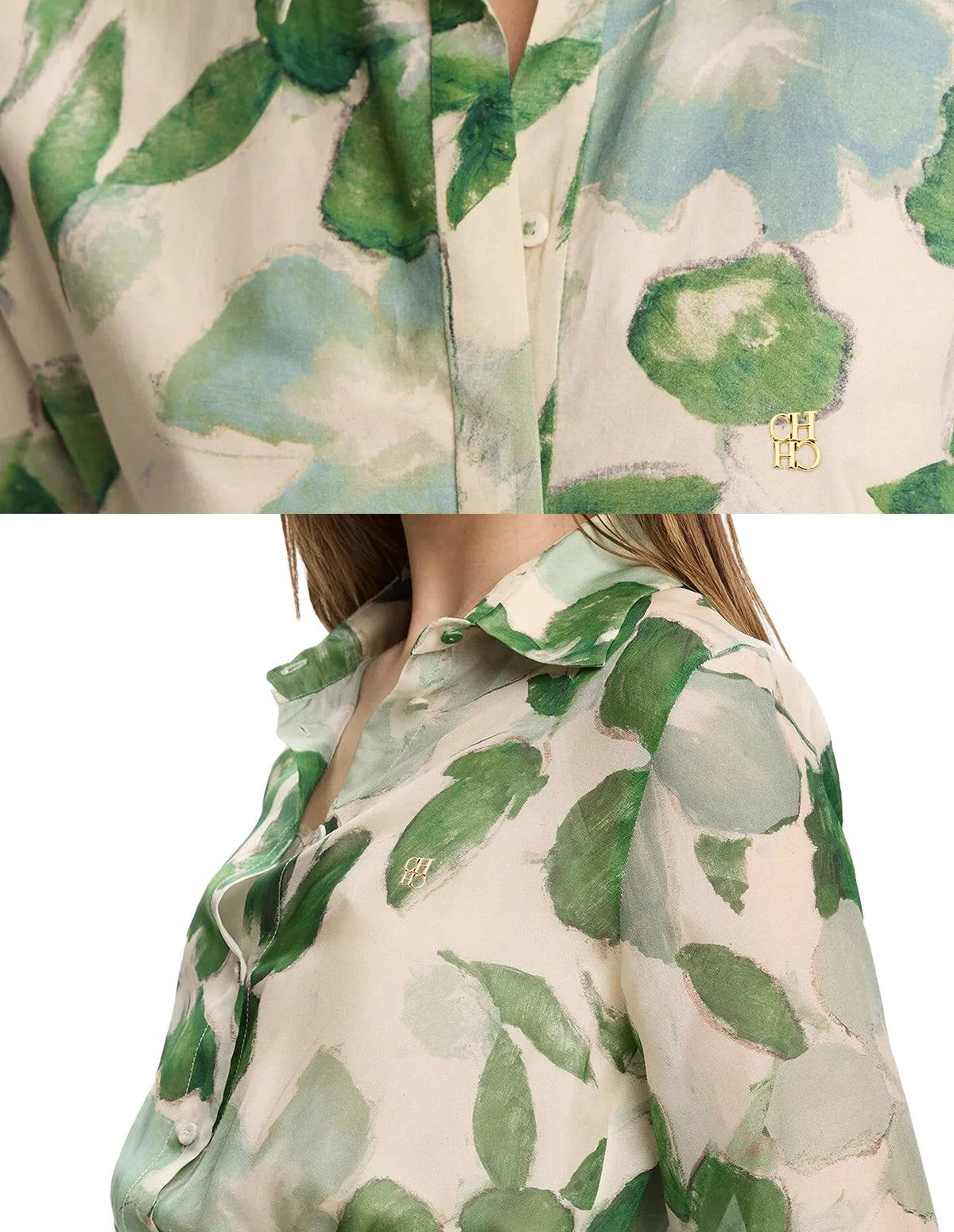 CHCH Women Printing Tops Blouses Fashion Print Casual Long Sleeve Office Lady OL Shirts Slim Blusas