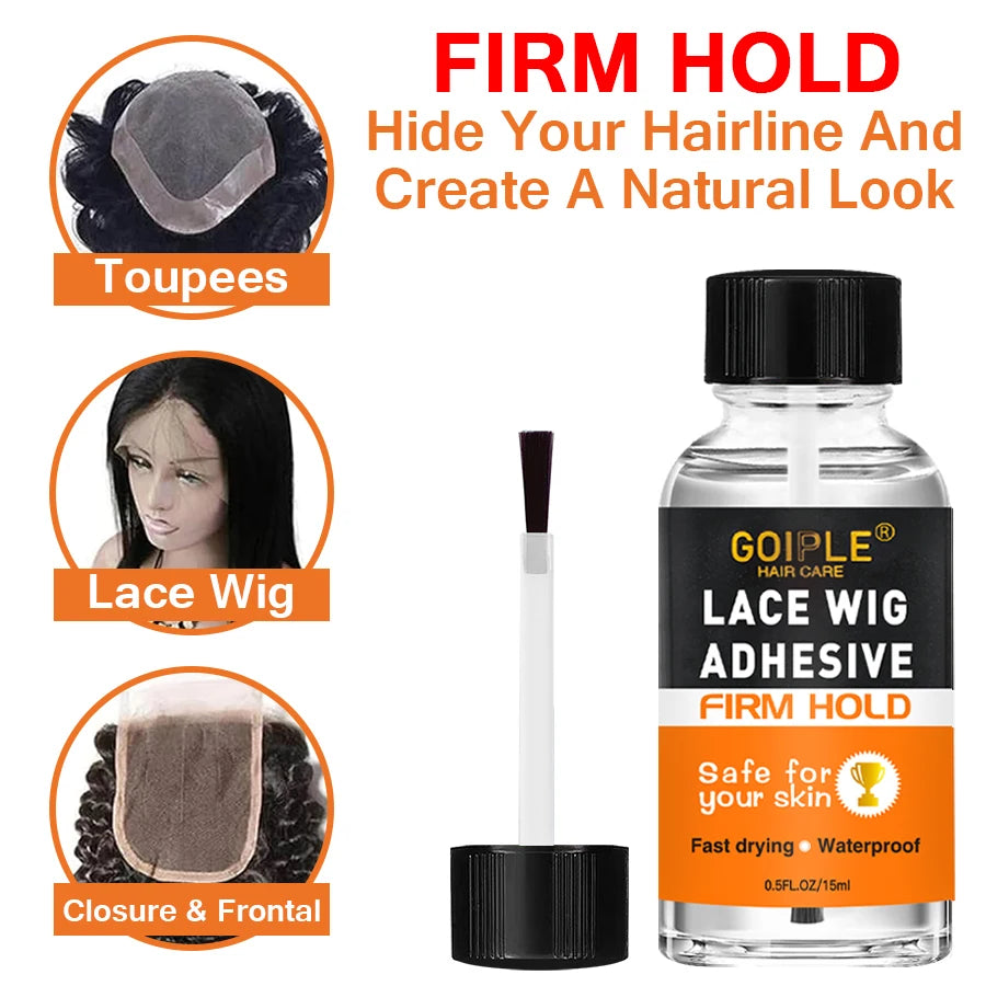 GOIPLE Lace Wig Adhesive Kit Fast Drying and Waterproof Glue Natural Perfect Invisible Bond Adhesives Products for Wigs Bonding