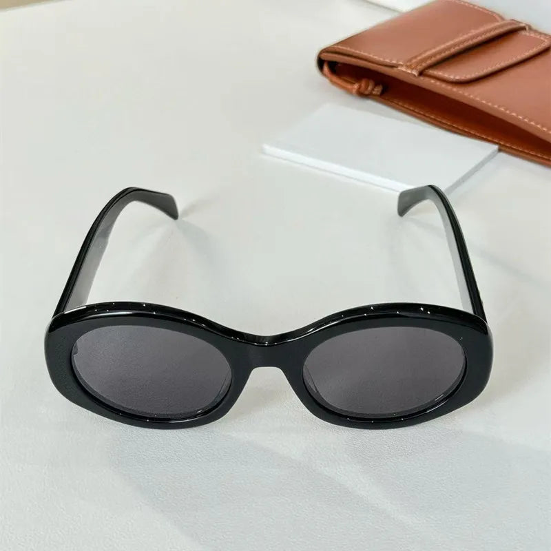 Luxury Brand Acetate Oval Sunglasses For WomenNew Fashion Sunglasses Oval Fashion Acetate Sunglasses UV400