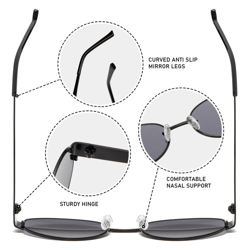 Retro Small Oval Sunglasses Men Women Luxury Metal Round Sun Glasses Male Classic Casual Driving Shades