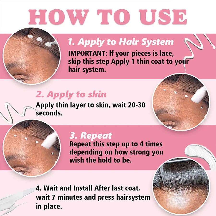 GOIPLE 15ml Wig Lace Glue Fast Dry Strong Hold Super Bonding Invisible Waterproof Adhesive For Wigs Synthetic Hair Bonding Glue