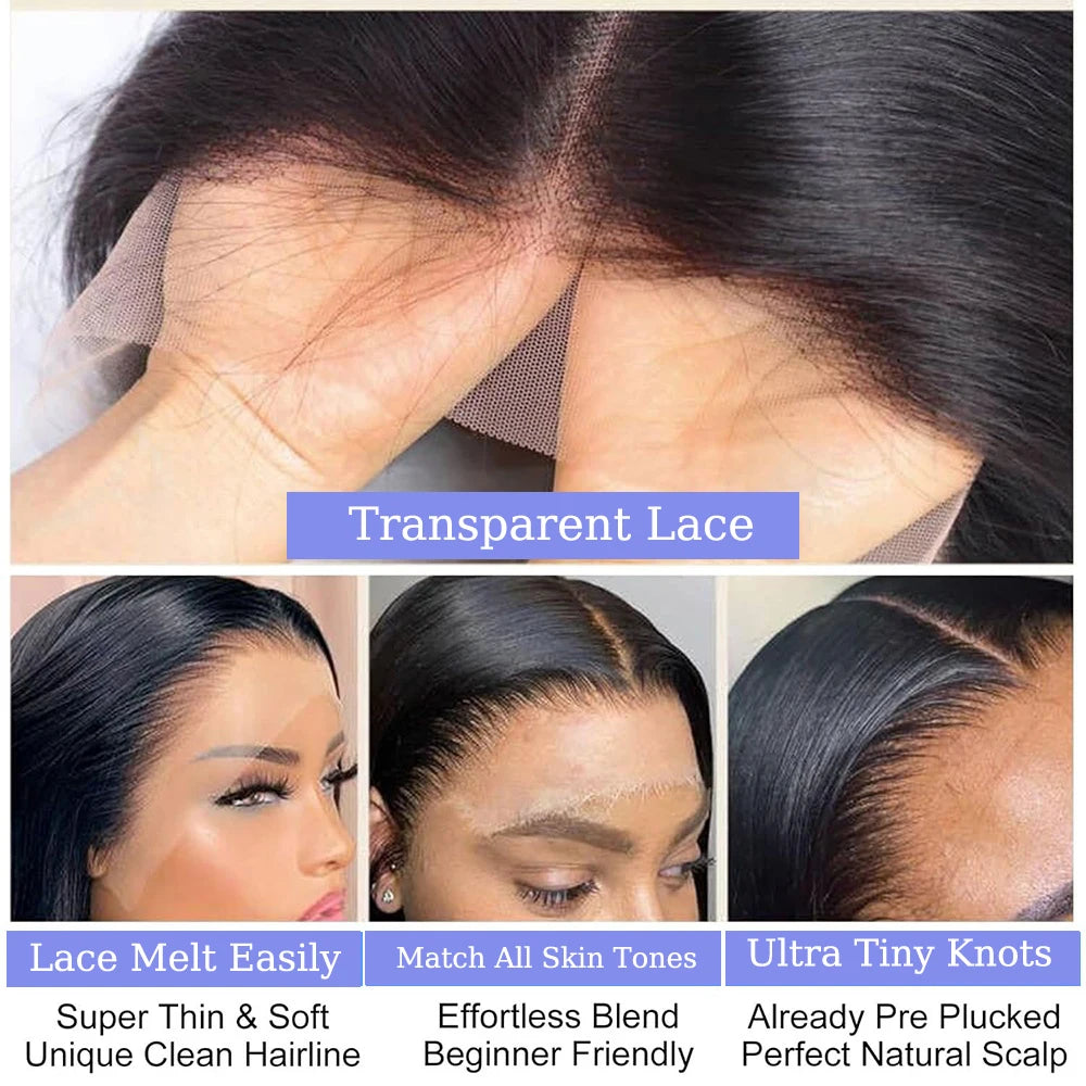 Vietnamese Bone Straight Bob Human Hair Short Wig Hair 13x4 Lace Frontal Bob Wig 100% Human Hair Preplucked Wig 12 14 inch 200%