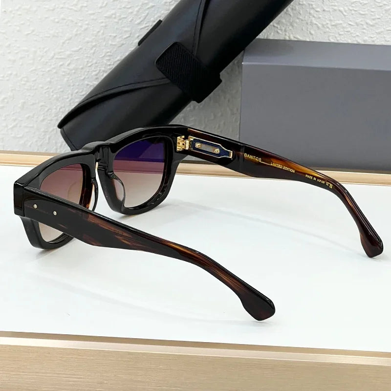 Ins Thick Acetate LIMITED EDITION Square Sunglasses Designer Handmade Japan Fashion Style Classical Uv400 Eyeglasses