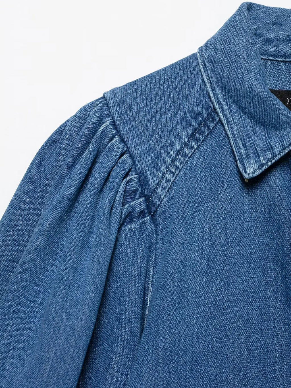 TRAFNLZGMSJ 2025 Spring Summer Casual Women's Denim Blouse Collar Single Breasted Loose Blouse New Fashion Shirts