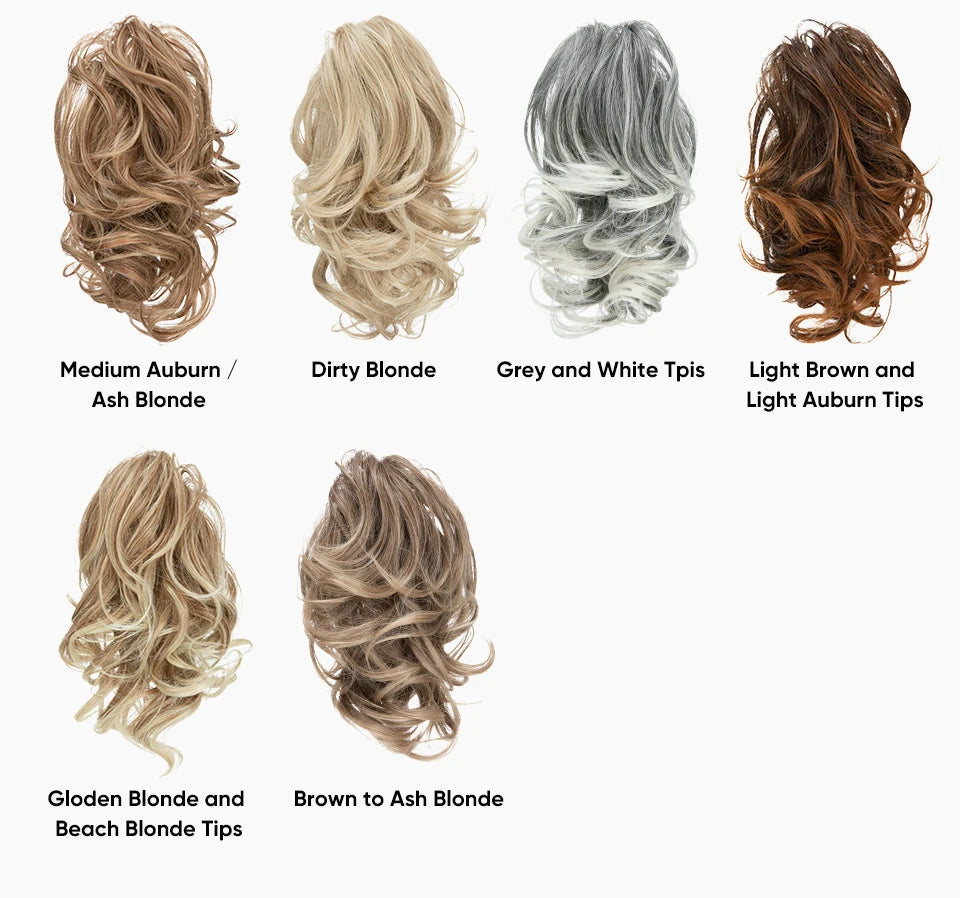 SARLA Premium Synthetic Diy Claw Clip In Ponytail Extensions Hairpiece Hair Bun Fake Blonde Natural Hair False Pigtail P026