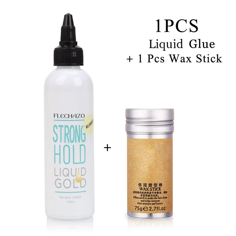 Clear Liquid Gold Lace Wig Glue For Bald Cap Beginner Friendly Strong Hold Lace Adhesive Gel Hair Bond And Wig Cap Easy To Apply