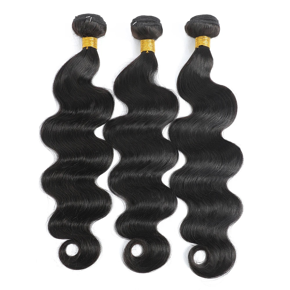 #27 Honey Blonde Human Hair Bundles with Closure Body Wave Bundles Hair With 4x4 Closure Brazilian Hair Weave Bundles Hair Remy
