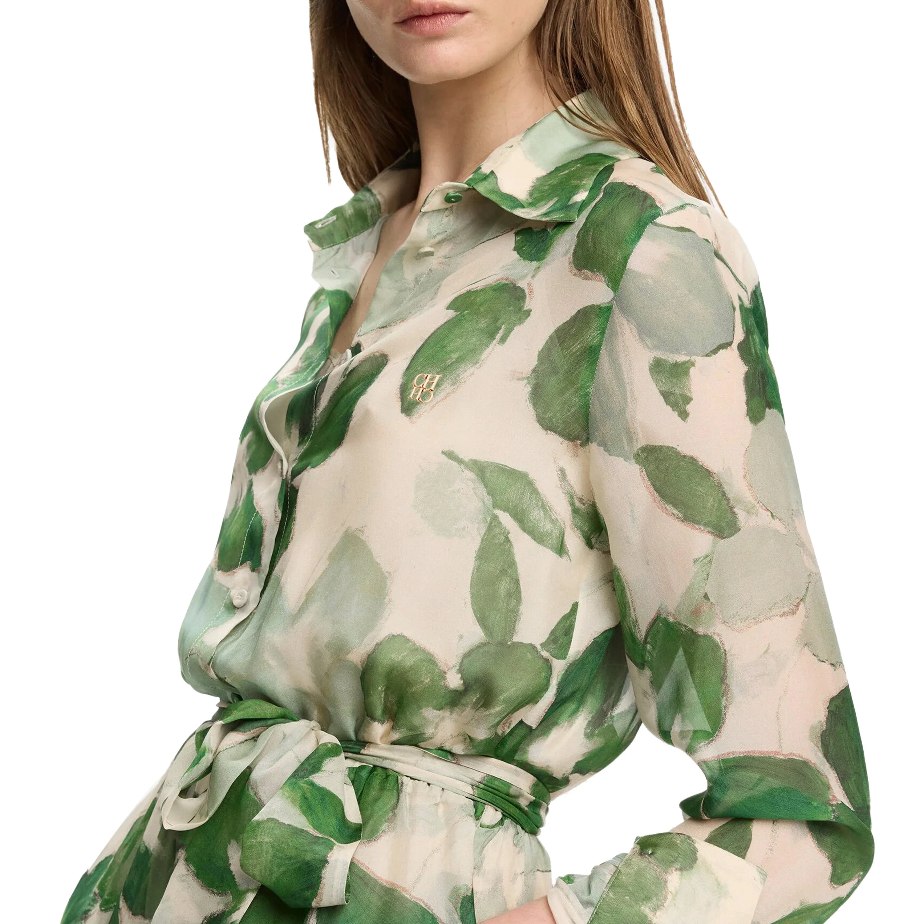 CHCH Women Printing Tops Blouses Fashion Print Casual Long Sleeve Office Lady OL Shirts Slim Blusas