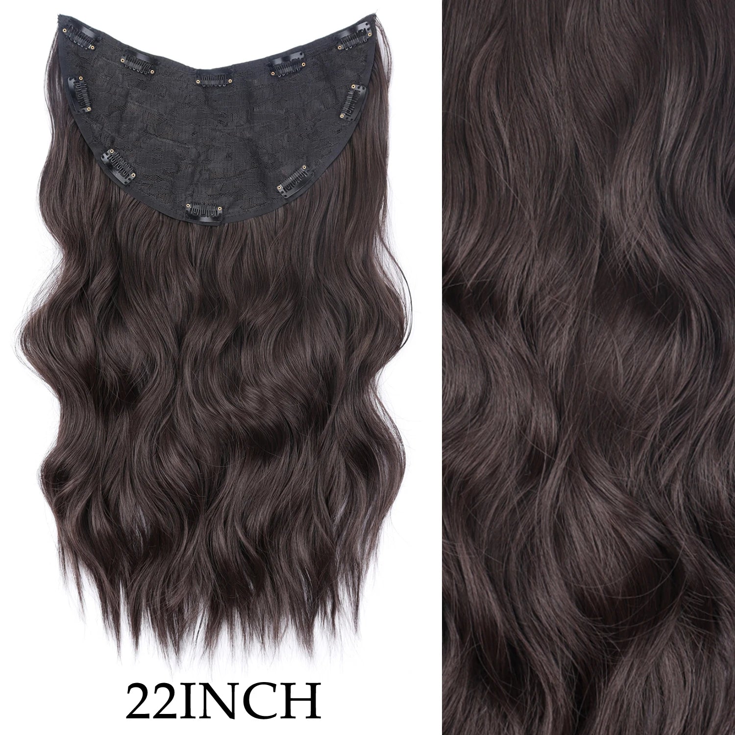 7Pcs/Set 16 Clips Hair Extension Black Long Straight Natural Hair Ombre Hairpiece Heat Resistant Fiber For Women Hairstyle