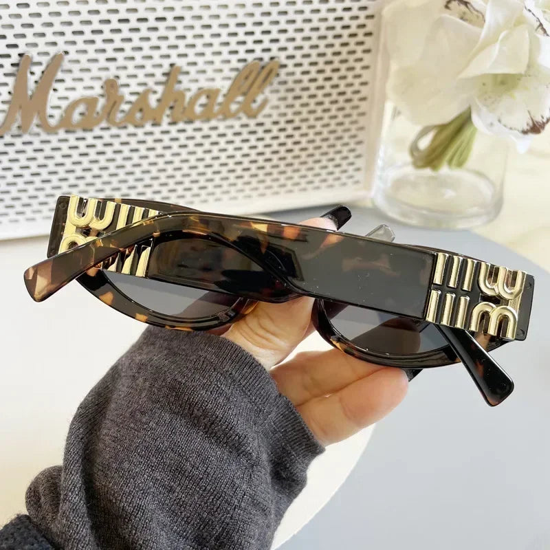 2024 New Fashion Cat Eye Sunglasses Women Men Brand Design Luxury Small Frame Sun Glasses Ladies Eyewears Oculos De Sol UV400