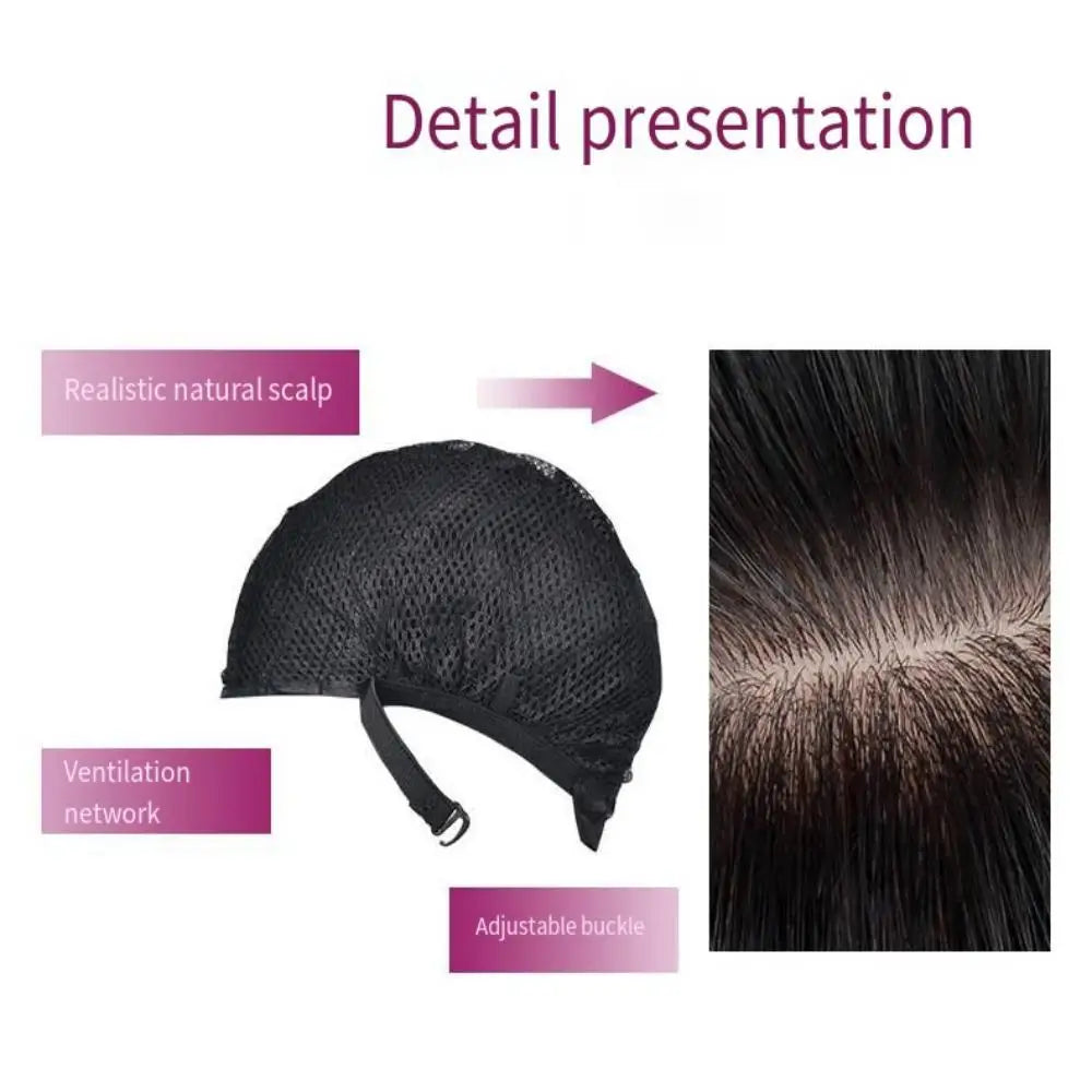 Brown Black Short Straight Synthetic Wig Women's Bob Shoulder-Length Hair Wig For Everyday Cosplay Natural Heat-Resistant Fiber