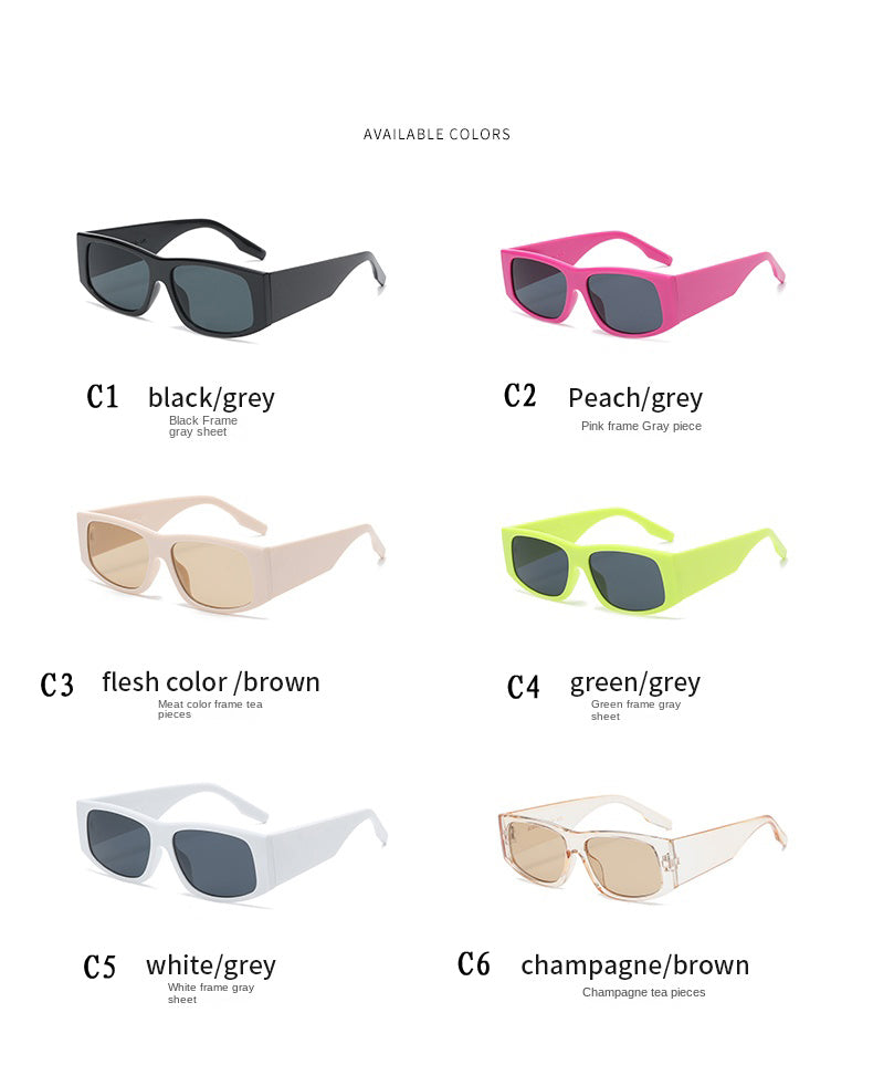 Brand Fashion Sunglasses New Small Frame Square Sun Glasses INS Trendy Retro Rectangle Women Men Outdoor Travel Gafas De Sol