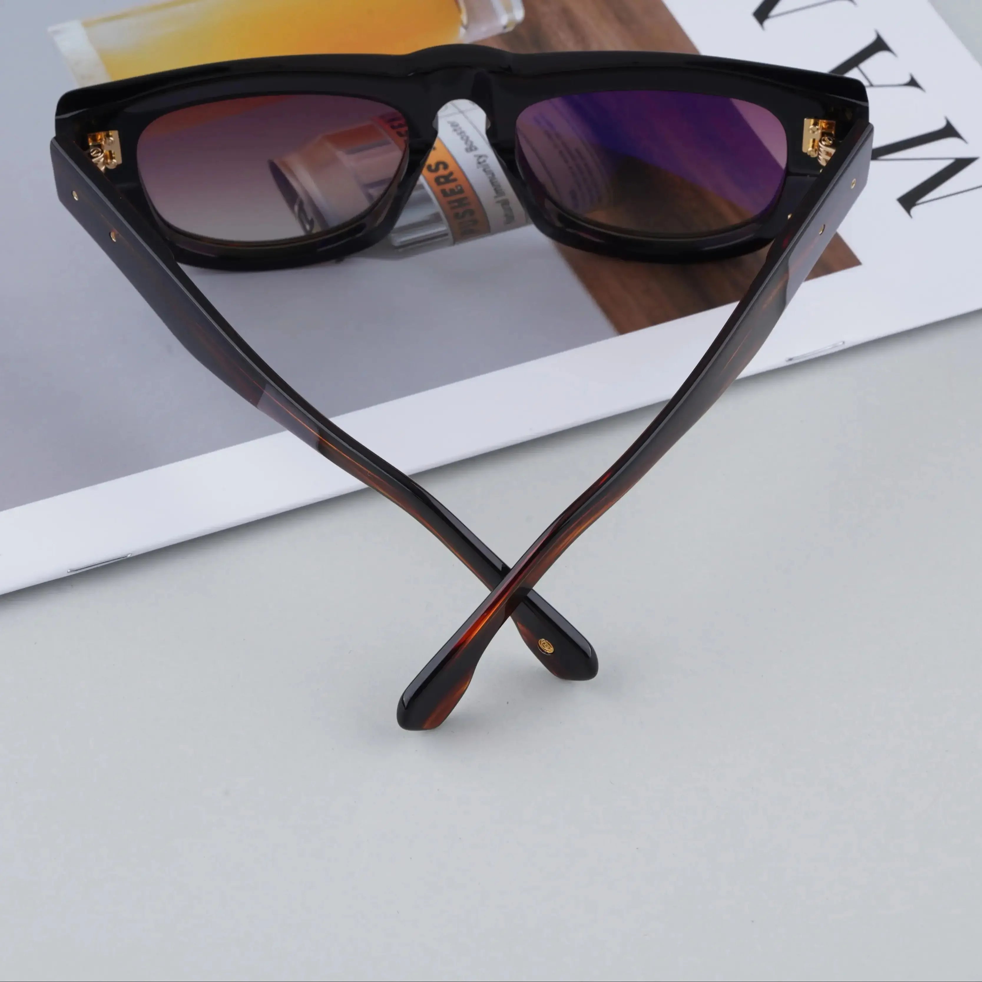 Ins Thick Acetate LIMITED EDITION Square Sunglasses Designer Handmade Japan Fashion Style Classical Uv400 Eyeglasses