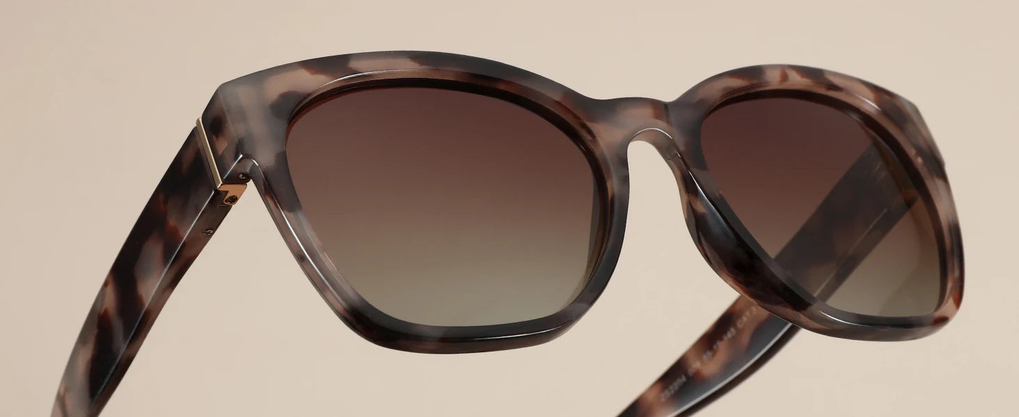 ZENOTTIC Fashion Cateye Polarized Sunglasses for Women - Oversized Sun Glasses UV400 Protection Retro Shades Designer Style