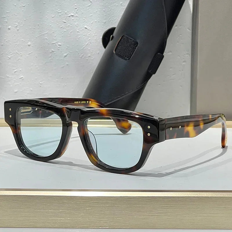 Ins Thick Acetate LIMITED EDITION Square Sunglasses Designer Handmade Japan Fashion Style Classical Uv400 Eyeglasses