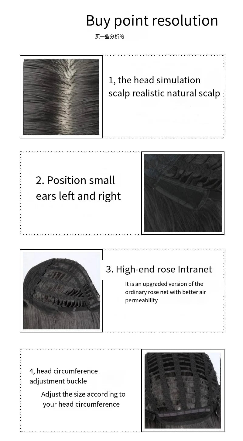 Brown Black Short Straight Synthetic Wig Women's Bob Shoulder-Length Hair Wig For Everyday Cosplay Natural Heat-Resistant Fiber