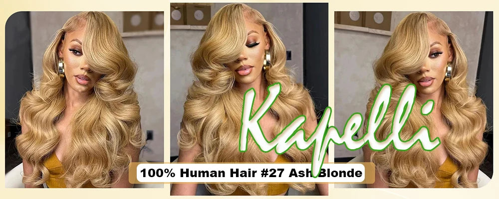 #27 Honey Blonde Human Hair Bundles with Closure Body Wave Bundles Hair With 4x4 Closure Brazilian Hair Weave Bundles Hair Remy
