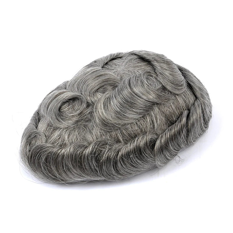 Topunique Full Swiss Lace 90% Light to Medium Light Men Toupee Capillary Prothesis Hair Piece For Men Hair Replacement System