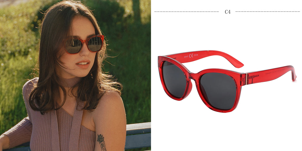 ZENOTTIC Fashion Cateye Polarized Sunglasses for Women - Oversized Sun Glasses UV400 Protection Retro Shades Designer Style